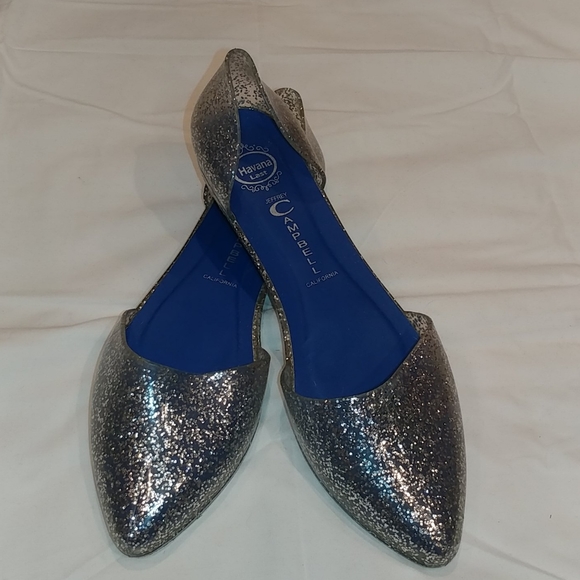 Jeffrey Campbell Silver Glitter Rain Flats - Picture 2 of 5